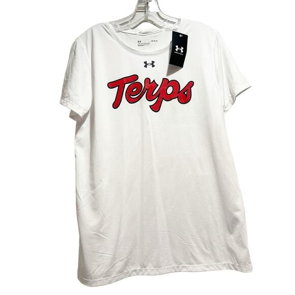 Under Armour Performance TERPS Tee T Shirt Top Dukes Mayo Bowl White NWT Large - Picture 1 of 14